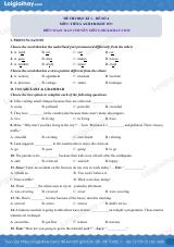 Đề thi học kì 1 Tiếng Anh 8 Right on! - Đề số 4